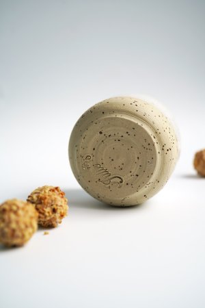 handgetöpferter weiß creme Keramik Mocca Espresso/Kaffee Becher